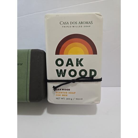 Casa Dos Aromas Oakwood/Forest SandalWood Scented Triple Milled Soap Men 10.5oz - Picture 3 of 11